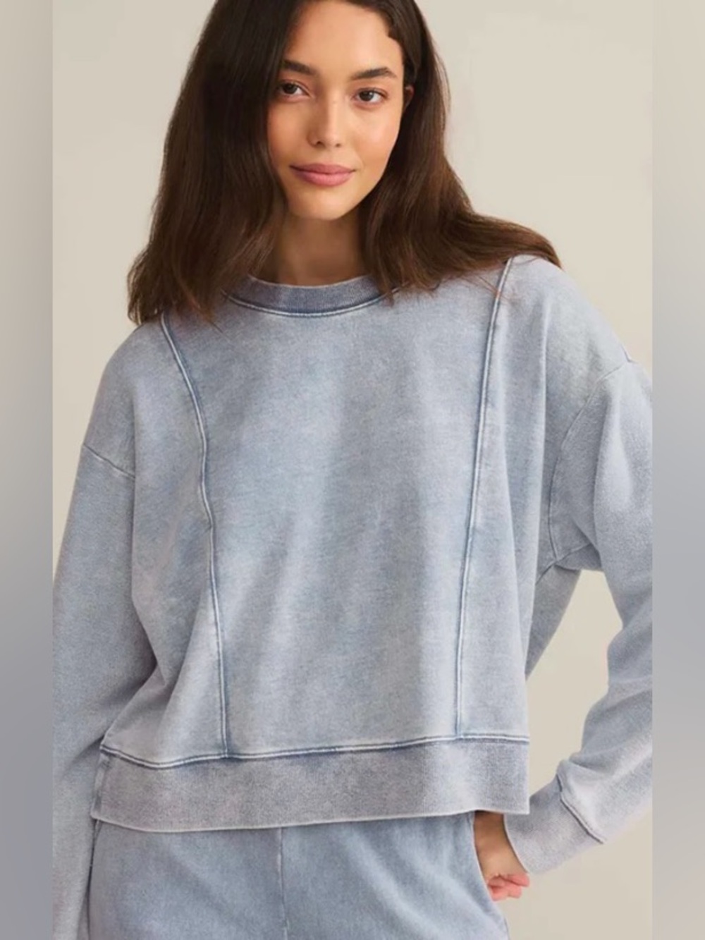 Z Supply Washed Indigo Sweatshirt - NWT